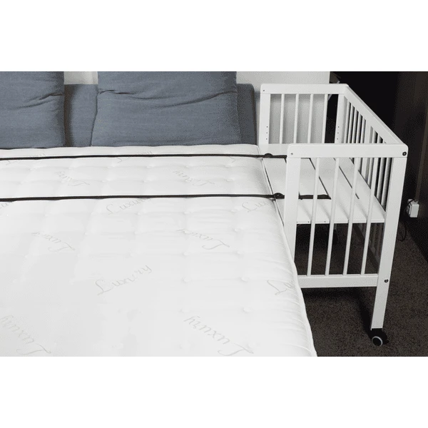 Alvi® Conjunto Completo De Cuna Colecho Para Cama Boxspring Blanco 608-9 Estrellas Gris 3 Alvi® Conjunto Completo De Cuna Colecho Para Cama Boxspring Blanco 608-9 Estrellas Gris - Imagen 3