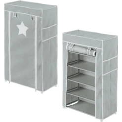 Roba Armario De Almacenamiento Textil M Little Stars 58.0 X 28.0 X 90.0 Cm -Productos Para Bebes armario de almacenamiento textil m little stars 58 0 x 28 0 x 90 0 cm a304714 4