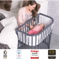Babybay Cuna Colecho Boxspring Comfort Plus Lacada Gris Pizarra -Productos Para Bebes babybay cuna colecho boxspring comfort plus lacada gris pizarra a376133 4