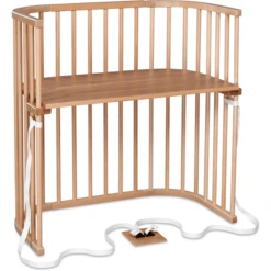 Babybay Cuna Colecho Boxspring Haya Maciza Natural Barnizada