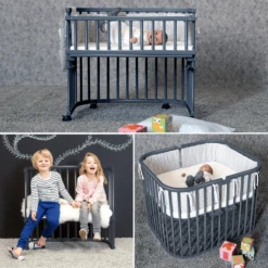 Babybay Cuna Lateral Boxspring XXL Slate Grey -Productos Para Bebes babybay cuna lateral boxspring xxl slate grey a265387 3