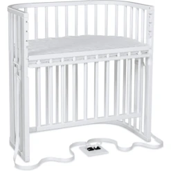 Babybay Somier Comfort Plus Cama Supletoria Blanco Con Colchón Class Ic Cotton Soft