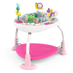 Bright Starts Bright Starts Bounce Bounce Baby™ Trampolín Y Mesa Juguete 2 En 1 Rosa