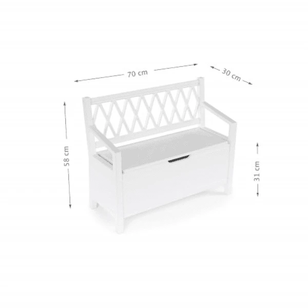 Cam Cam Copenhagen Banco Harlequin Kids Blanco 2 Cam Cam Copenhagen Banco Harlequin Kids Blanco - Imagen 2
