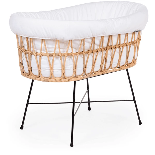 Childhome CHILD HOME Cuna Moisés De Ratán Patas Metálicas Con Colchón Y Nido 3 Childhome CHILD HOME Cuna Moisés De Ratán Patas Metálicas Con Colchón Y Nido - Imagen 3