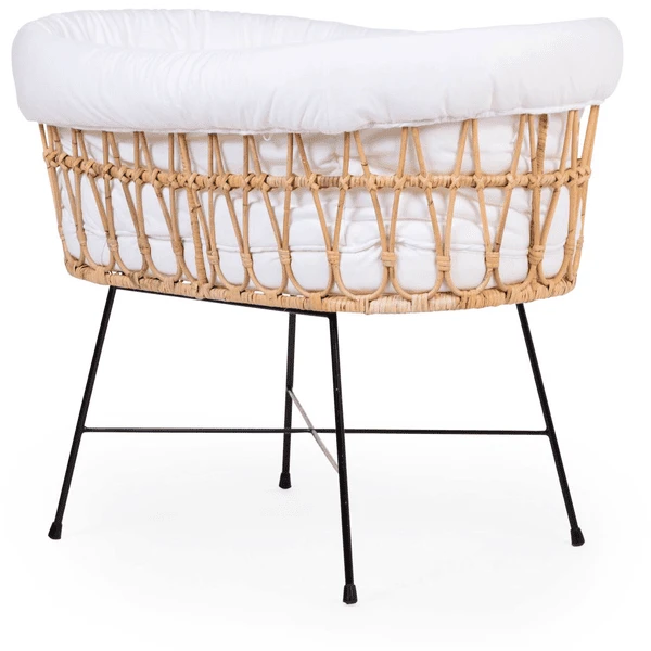 Childhome CHILD HOME Cuna Moisés De Ratán Patas Metálicas Con Colchón Y Nido 1 Childhome CHILD HOME Cuna Moisés De Ratán Patas Metálicas Con Colchón Y Nido