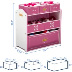 Delta Children Organizador De Juguetes Princess Crown -Productos Para Bebes delta children organizador de juguetes princess crown a332540 2