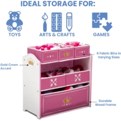 Delta Children Organizador De Juguetes Princess Crown -Productos Para Bebes delta children organizador de juguetes princess crown a332540 4