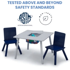 Delta Children Set Mesa Con Almacenamiento Y Sillas Infantil (azul/blanco) -Productos Para Bebes delta children set mesa con almacenamiento y sillas infantil azul blanco a332492 2
