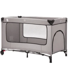 Fillikid Cuna De Viaje Paris Con Colchón Confort Gris Claro Melange