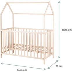 Kindsgard Cama Casa Lillehus 70 X 140 Cm Nature -Productos Para Bebes kindsgard cama casa lillehus 70 x 140 cm nature a337564 1