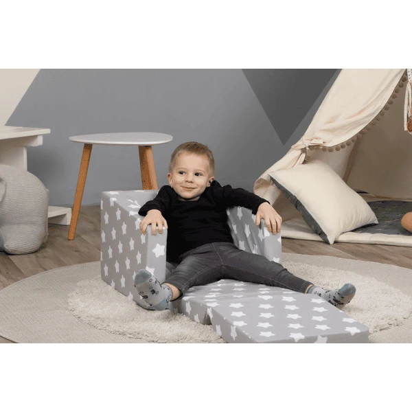 Knorr® Toys Sillón Infantil Grey White Stars 2 Knorr® Toys Sillón Infantil Grey White Stars - Imagen 2