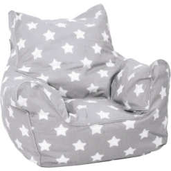 Knorr® Toys Sillón Puff- Estrellas Blanco