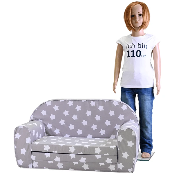 Knorr® Toys Sofa Infantil Stars, Gris/blanco 4 Knorr® Toys Sofa Infantil Stars, Gris/blanco - Imagen 4
