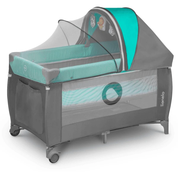 Lionelo Cuna De Viaje Sven Plus Turquoise Grey 2 Lionelo Cuna De Viaje Sven Plus Turquoise Grey - Imagen 2