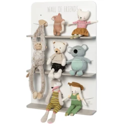 MUSTERKIND ® Estantería Para Peluches Picea Blanco/gris Madera