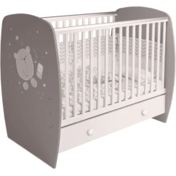 Polini Kids Cuna French 710 Teddy Gris-blanco -Productos Para Bebes polini kids cuna french 710 teddy gris blanco a273782 3