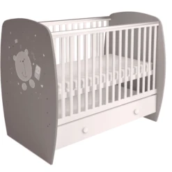 Polini Kids Cuna French 710 Teddy Gris-blanco -Productos Para Bebes polini kids cuna french 710 teddy gris blanco a273782 4