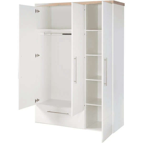 Roba Armario Nele 3 Puertas Blanco 2 Roba Armario Nele 3 Puertas Blanco - Imagen 2