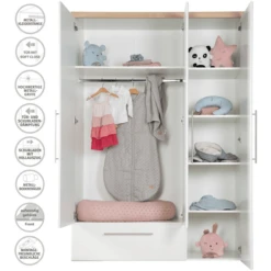 Roba Armario Nele 3 Puertas Blanco 7 Roba Armario Nele 3 Puertas Blanco -Productos Para Bebes roba armario nele 3 puertas blanco a308628 2