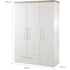 Roba Armario Nele 3 Puertas Blanco 9 Roba Armario Nele 3 Puertas Blanco -Productos Para Bebes roba armario nele 3 puertas blanco a308628 4