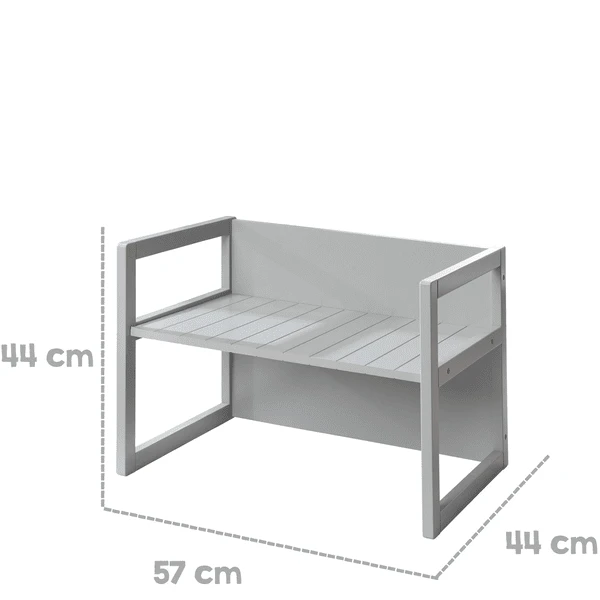 Roba Banco/mesa 2 En 1 Gris 5 Roba Banco/mesa 2 En 1 Gris - Imagen 5