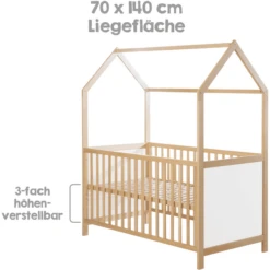 Roba Cuna Combi En Forma De Casa 70 X 140 Cm Madera 8 Roba Cuna Combi En Forma De Casa 70 X 140 Cm Madera -Productos Para Bebes roba cuna combi en forma de casa 70 x 140 cm madera a307701 3