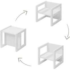 Roba Escritorio Infantil Y Silla 3en1 Blanco -Productos Para Bebes roba escritorio infantil y silla 3en1 blanco a382316 2