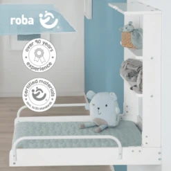 Roba Estantería Cambiante De Pared Con Cambiador Incluido Style Frosty Green Stars -Productos Para Bebes roba estanteria cambiante de pared con cambiador incluido style frosty green stars a315540 2