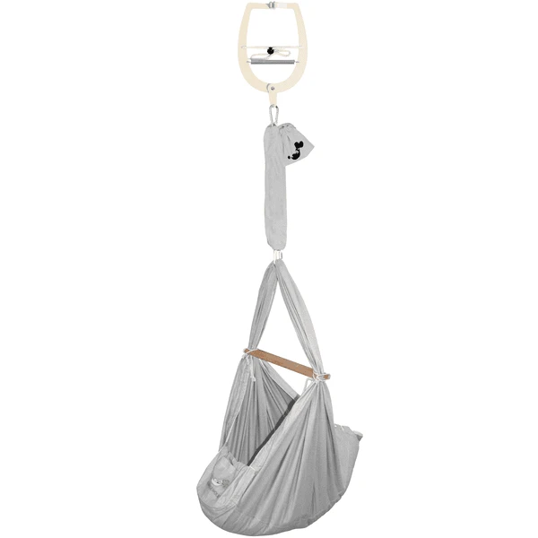 SCHMUSEWOLKE Cuna Colgante Con Gancho Para La Puerta Bio Grey 1 SCHMUSEWOLKE Cuna Colgante Con Gancho Para La Puerta Bio Grey