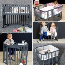 TOBI Babybay Cuna Colecho Maxi Haya Maciza Con Aireación Extra Gris Barnizada -Productos Para Bebes tobi babybay cuna colecho maxi haya maciza con aireacion extra gris barnizada a086205 2