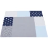 Ullenboom Patchwork Funda Para Cambiador Azul Claro Gris Claro 75x85 Cm